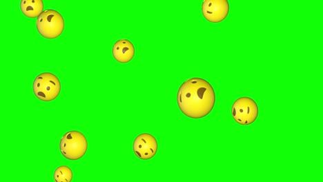 Emojis-3d-Preocupados-Cayendo-Pantalla-Verde